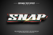 Snap editable text effect template, a Layer Style Add-On by nicemorning (Thumbnail 1 of 3)