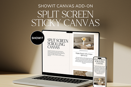 Showit Split Screen Scrolling Canvas, a Websites & App Template by Field Digital