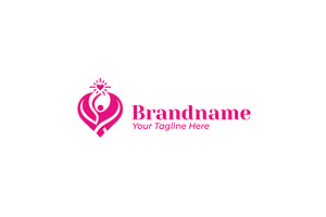 Feminine Heart & Wellness Logo, a Branding & Logo Template by Lucrative Studio