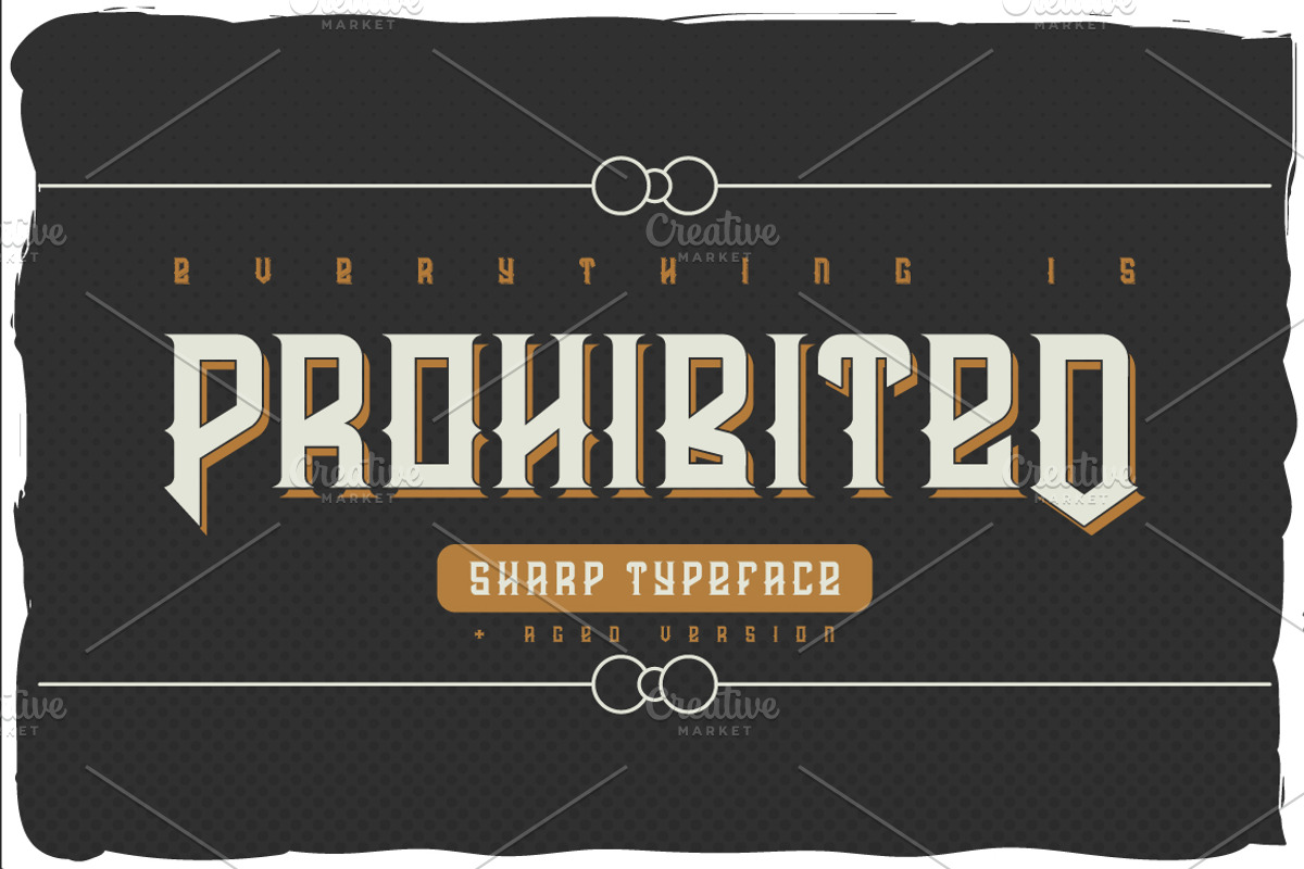 Prohibited typeface
