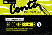 Conté Vector Brush Pack, a Graphic by StockMamba (Thumbnail 1 of 8)