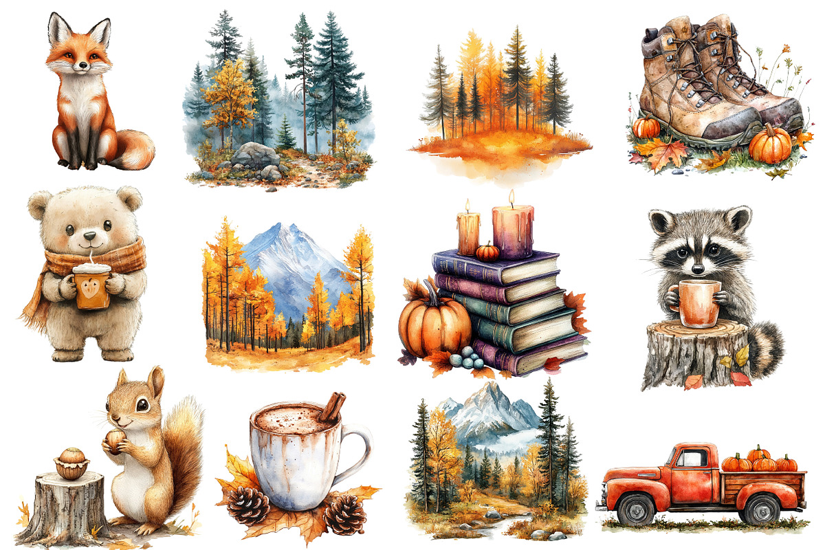 Autumn Nature Clipart, an Illustration by Designworld (Photo 3 of 6)