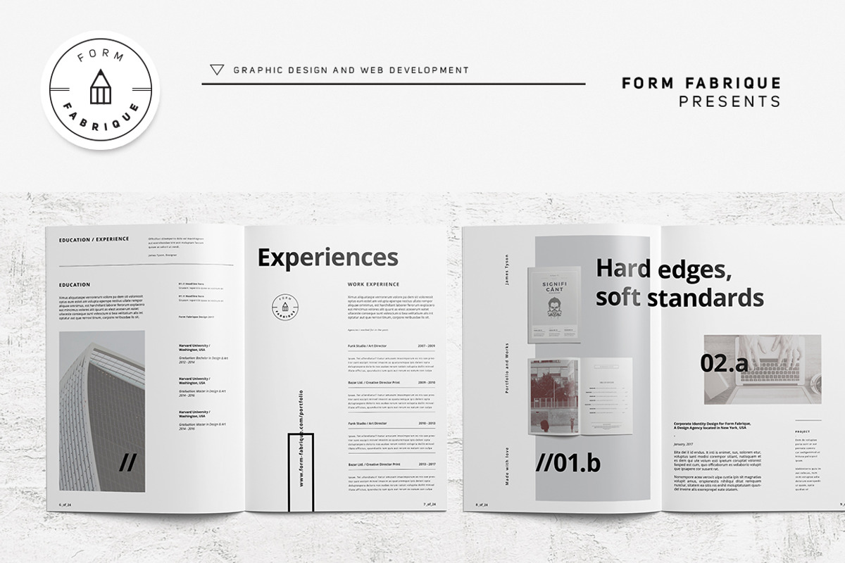 Rawz Portfolio, a Brochure Template by Form Fabrique (Photo 3 of 11)