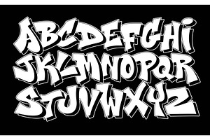Street art font. Urban graffiti, an Illustration by winwin.art