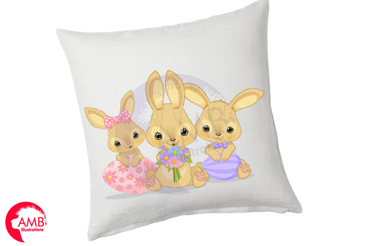 Easter Bunnies clipart AMB-2721, an Illustration by AMBillustrations (Photo 5 of 6)