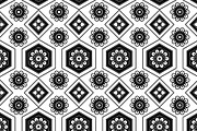 White Mosaic Floral Geometric, a Pattern Graphic by Sharon Schwalbe (Thumbnail 1 of 2)