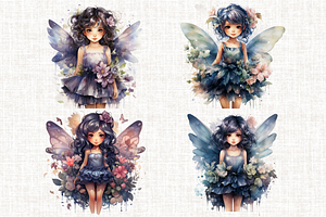 Cute Floral Fairy Cliparts