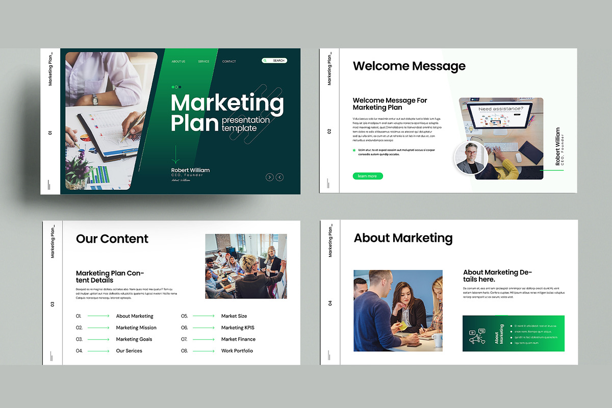 Marketing Plan Presentation Template, a Presentation Template by MightyDesign (Photo 2 of 8)