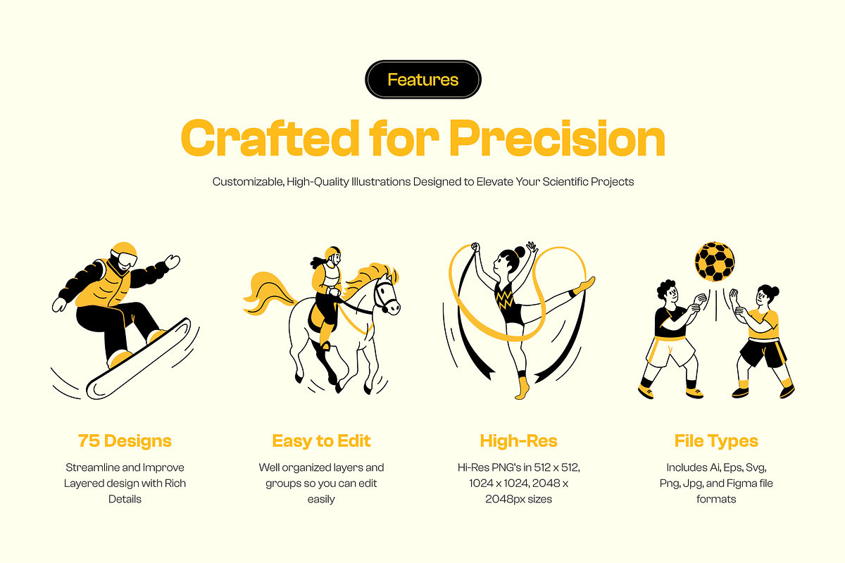 Sports Drawing Illustration Set, a Sport Illustration by Vectors Market (Photo 2 of 9)