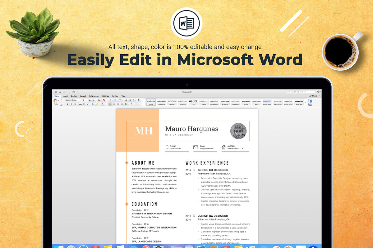 UI/UX Designer / User Interface CV, a Resume Template by ResumeInventor (Photo 4 of 7)