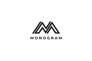 Monogram Letter M Logo Template