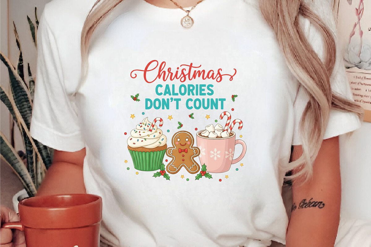 Calories Don't Count, Xmas PNG, an Illustration by DreamArtGraphic (Photo 5 of 5)