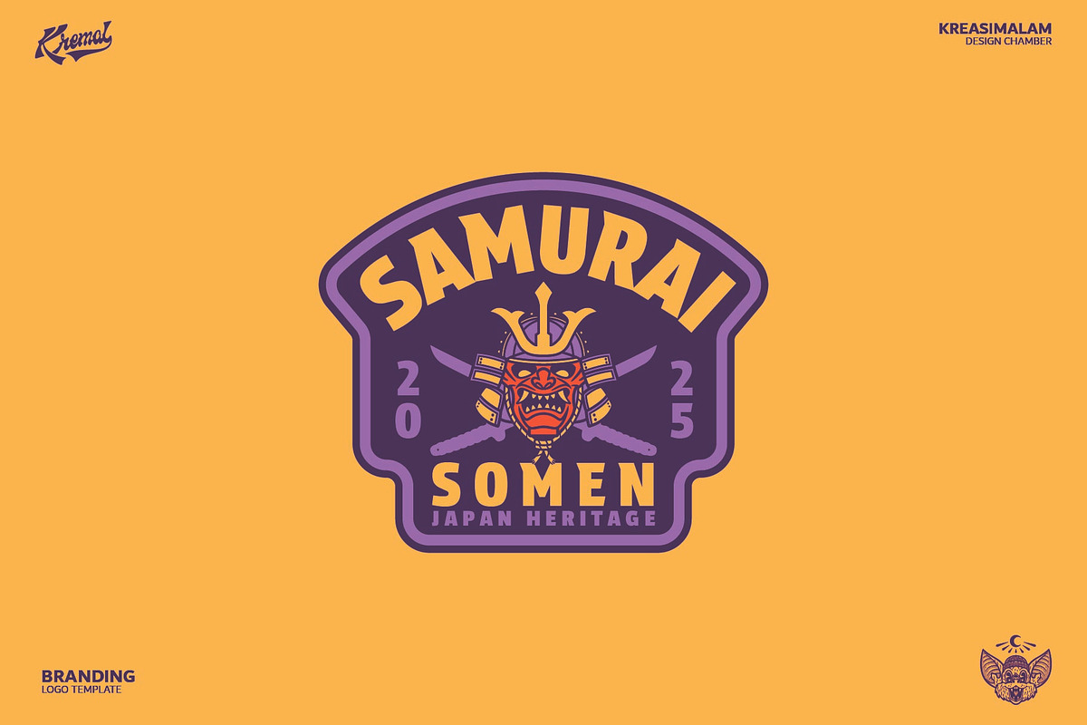 Samurai Somen Logo Template, a Branding & Logo Template by Kreasi Malam (Photo 8 of 11)