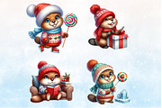 Christmas Beaver Sublimation Clipart, a Seasonal Illustration by Rose Art (Thumbnail 3 of 7)
