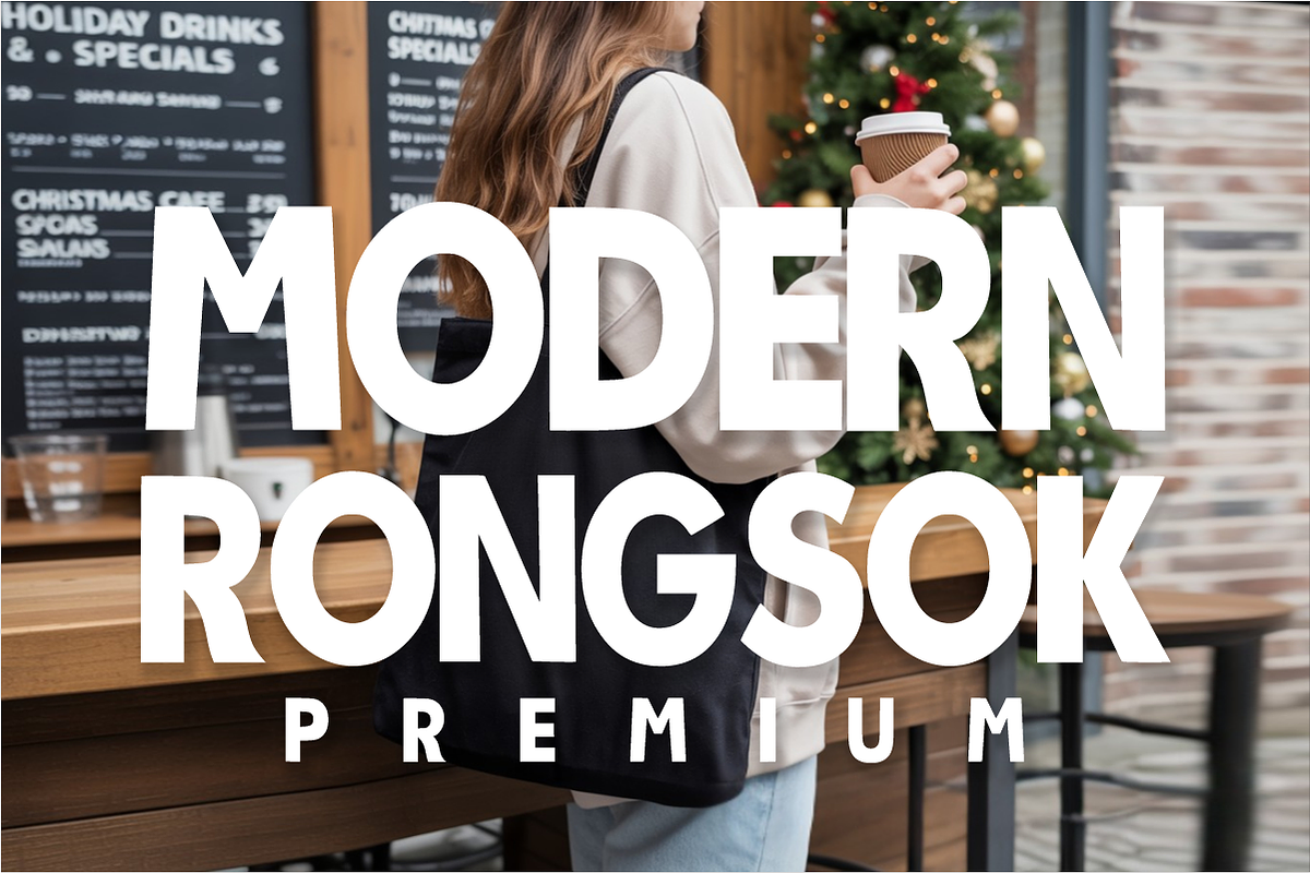 Modern Rongsok – Bold Modern Sans, a Sans Serif Font by KiddoGlyphs Studio (Photo 1 of 4)