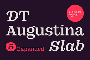 DT Augustina Slab 5 Subfamily, a Slab Serif Font by Deveze Type Foundry