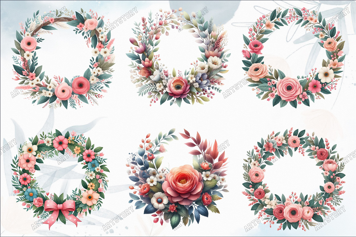 Mothers Day Wreath Sublimation Clipa, a Graphic by designcity5 (Photo 2 of 5)