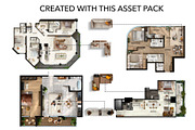 Sofa Floor Plan Pack – Top View, an Object Graphic by SketchBoyko (Thumbnail 5 of 6)