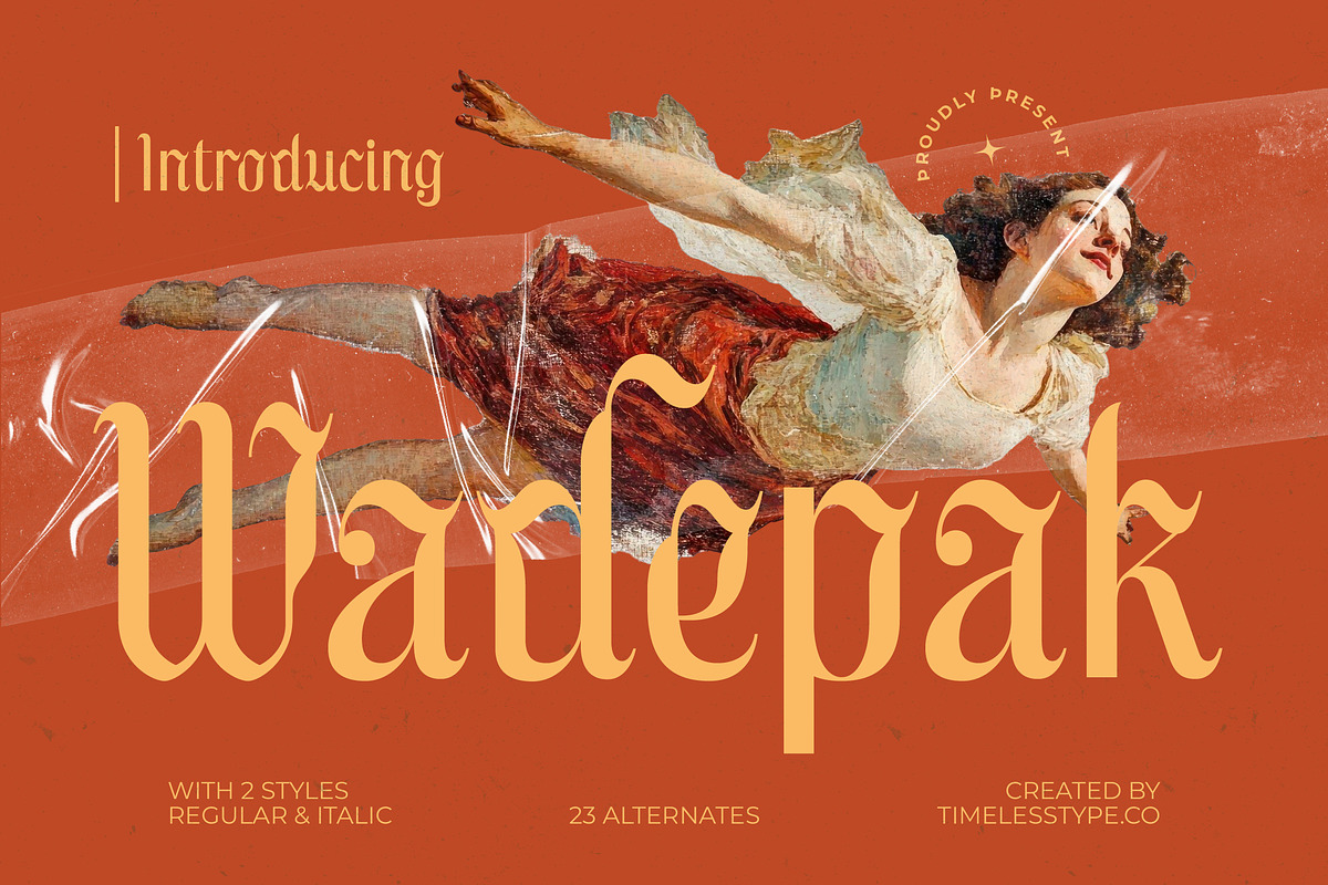 Wadepak Modern Groovy Serif, a Blackletter Font by timelesstype.co (Photo 1 of 15)