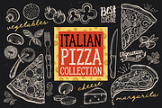 Italian Food, Pizza Illustrations, a Decorative Illustration by BarcelonaShop (Thumbnail 1 of 4)