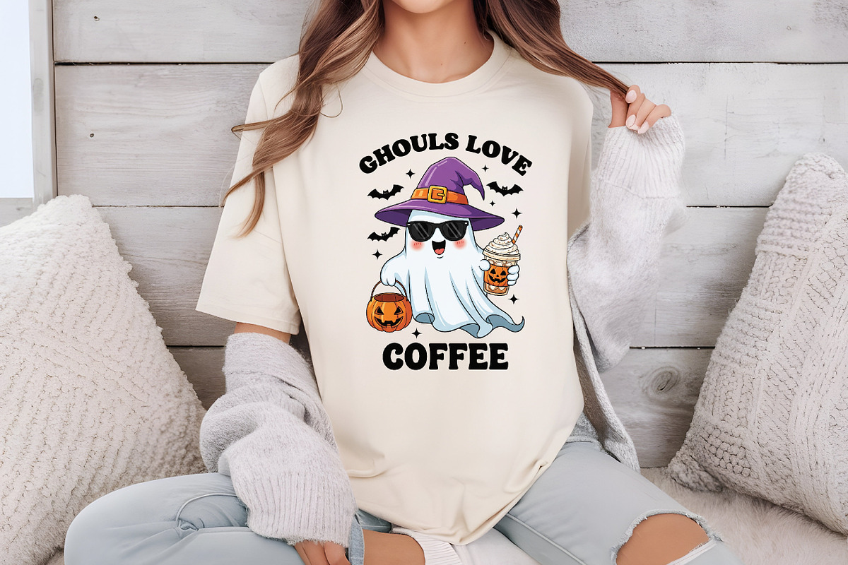 Ghouls Love Coffee Sublimation PNG, an Illustration by Libby Wishes (Photo 3 of 6)