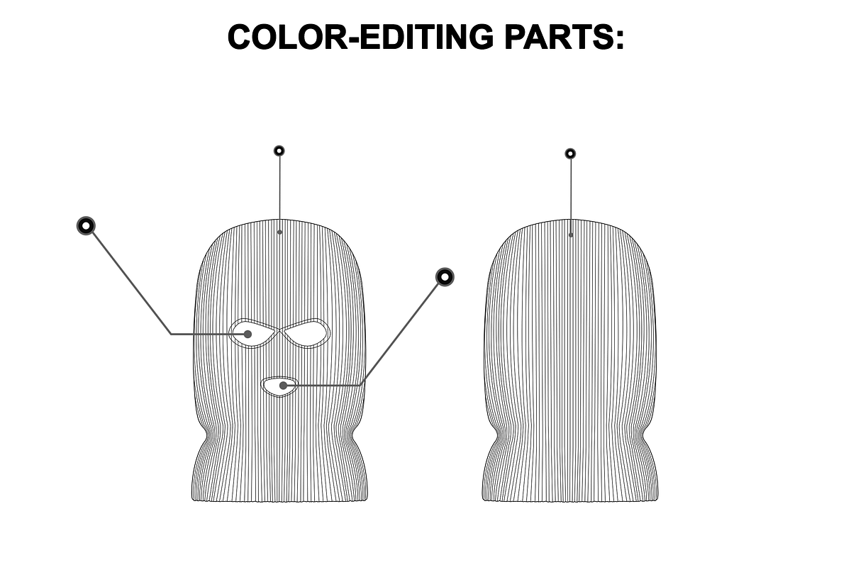 Balaclava Mask Vector Flat Mockup, a Mask Mockup by Infinity Mockups (Photo 4 of 8)