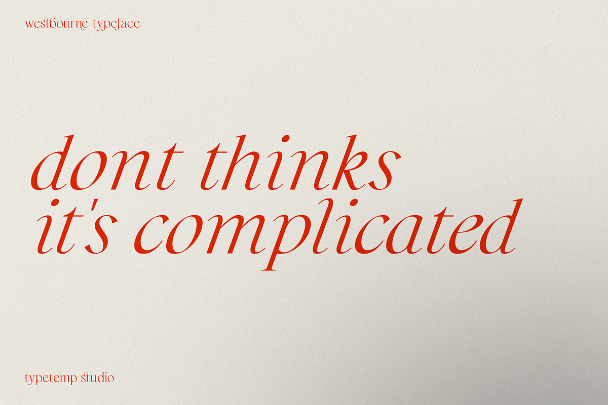 Westbourne - Modern Serif Typeface, a Serif Font by Typetemp Studio (Photo 10 of 17)
