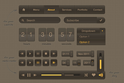 Smooth Dark UI Kit, an UI Kit Template by Pixlsby.me (Thumbnail 1 of 4)