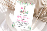 Baby Shower Pink Bunny Invitation, an Invitation Template by SvetaArtStore (Thumbnail 4 of 6)