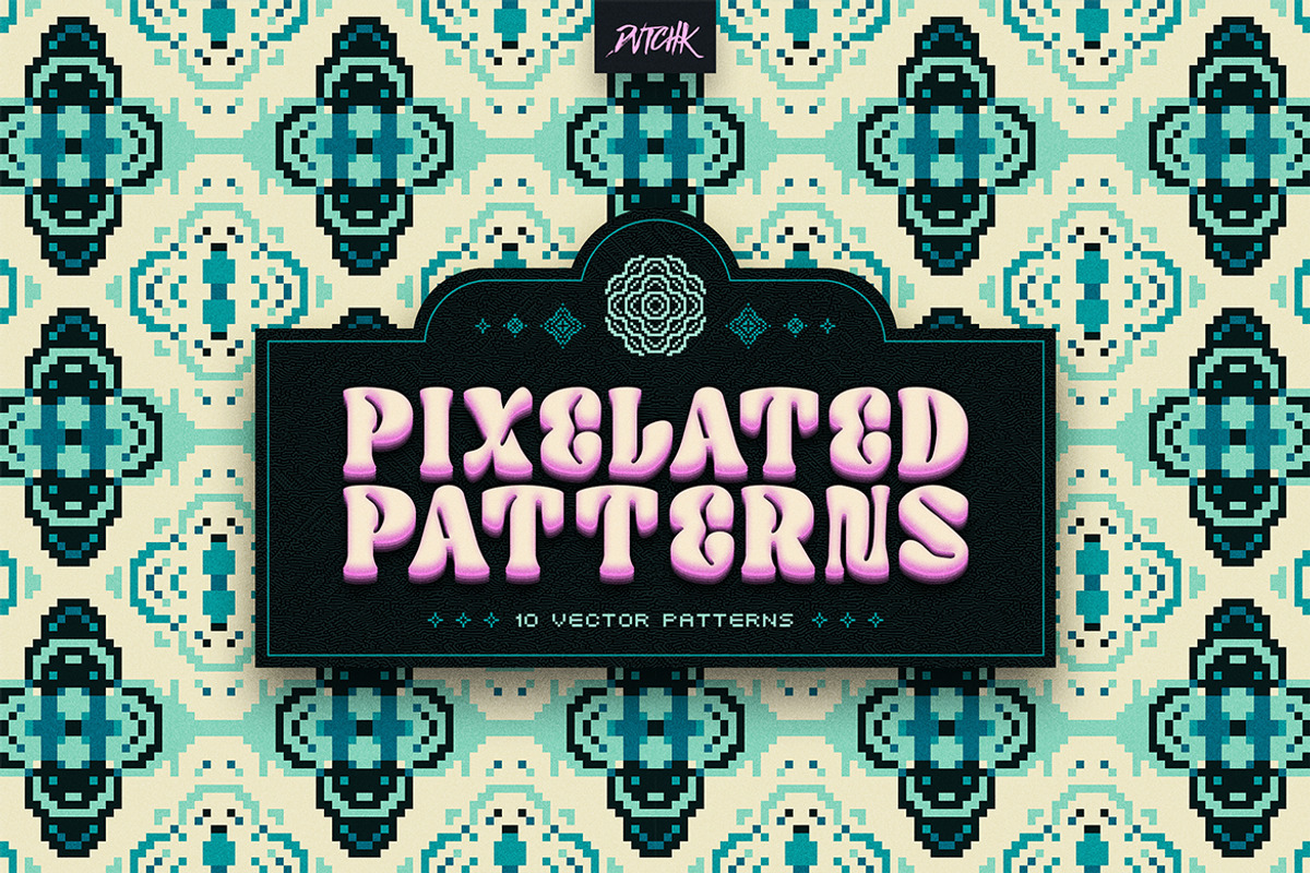Pixel Mosaic Patterns | Vol. 07, a Pattern Graphic by dvtchk (Photo 10 of 10)