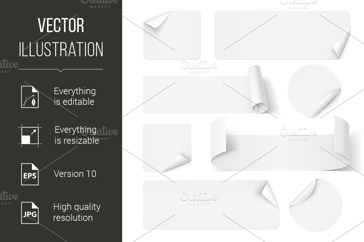 Paper stickers, a Background Graphic by DvargShop
