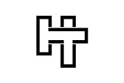 Letter HT Monogram Logo, a Branding & Logo Template by Buqancreative (Thumbnail 1 of 4)