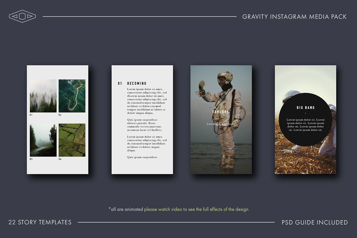 Gravity Animated Instagram Media Kit, a Social Media Template by Tangerine Nation (Photo 6 of 7)