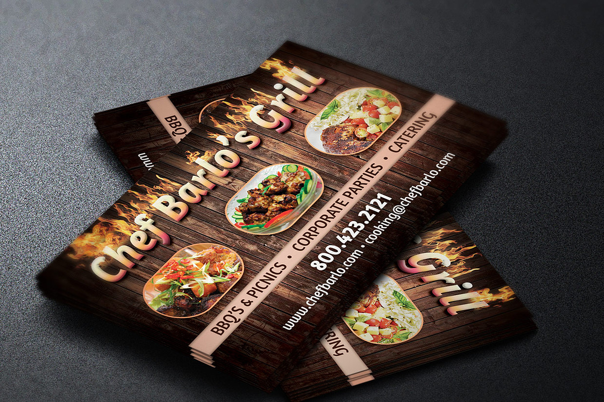 Chef Business Card Template, a Business Card Template by Godserv Designs (Photo 1 of 3)