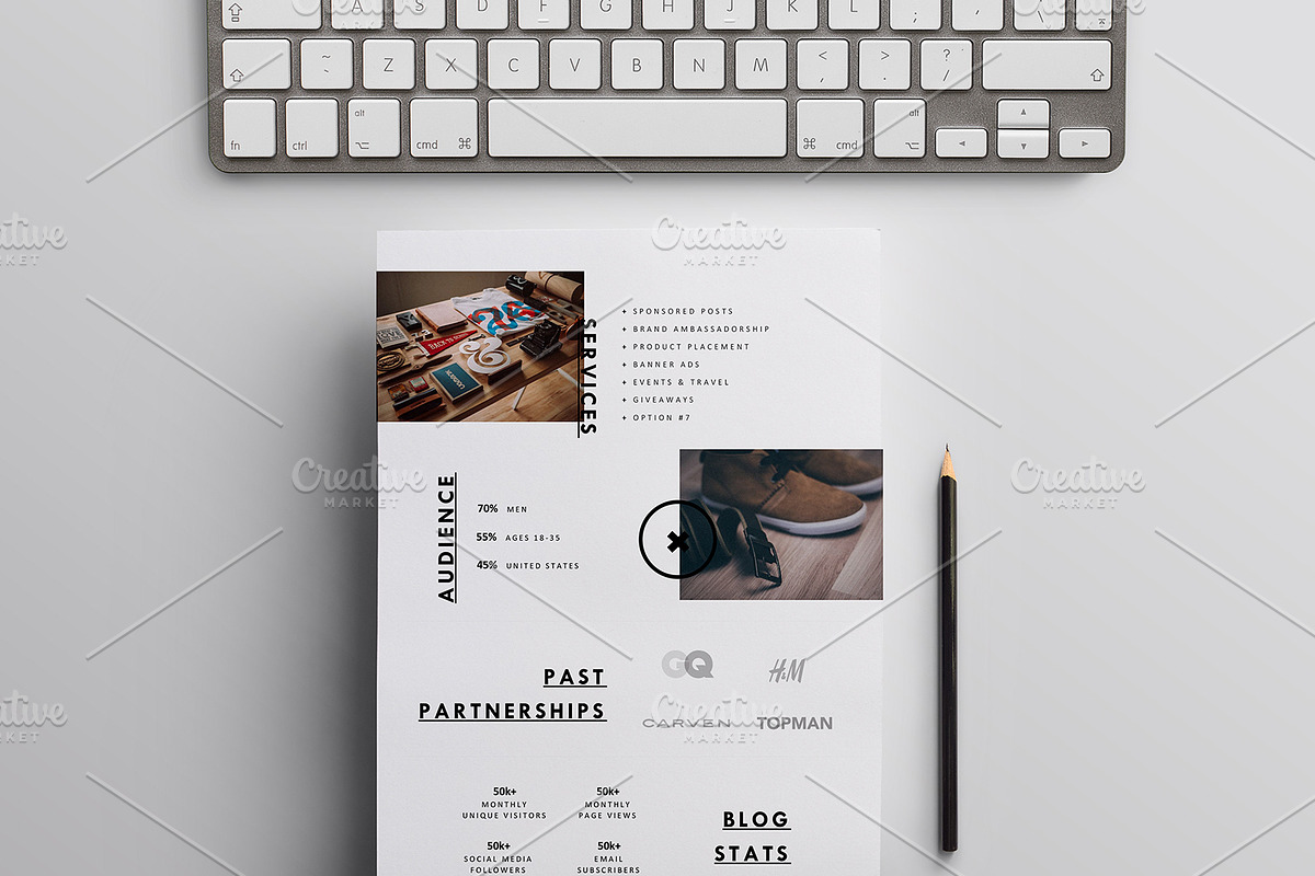 Media Kit Template | 2 Pages, a Resume Template by Blogger Kit Co. (Photo 3 of 4)