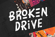 Broken Drive - Grunge Display Font, a Sans Serif Font by Sarid Ezra (Thumbnail 1 of 6)