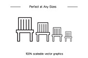 Chair and Sofa Icons, an Outline Icon by Designfour (Thumbnail 7 of 7)