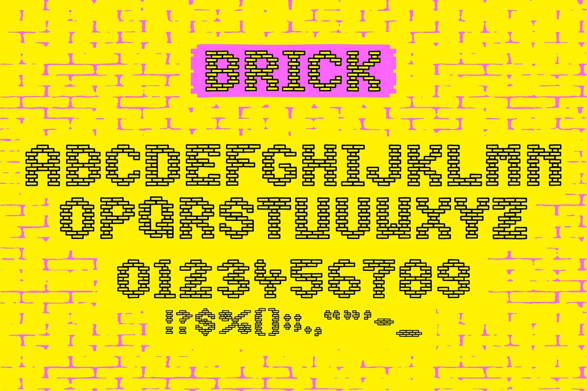 Block Head | Pixel Brick Fun Font, a Slab Serif Font by HeyAidan (Photo 3 of 8)