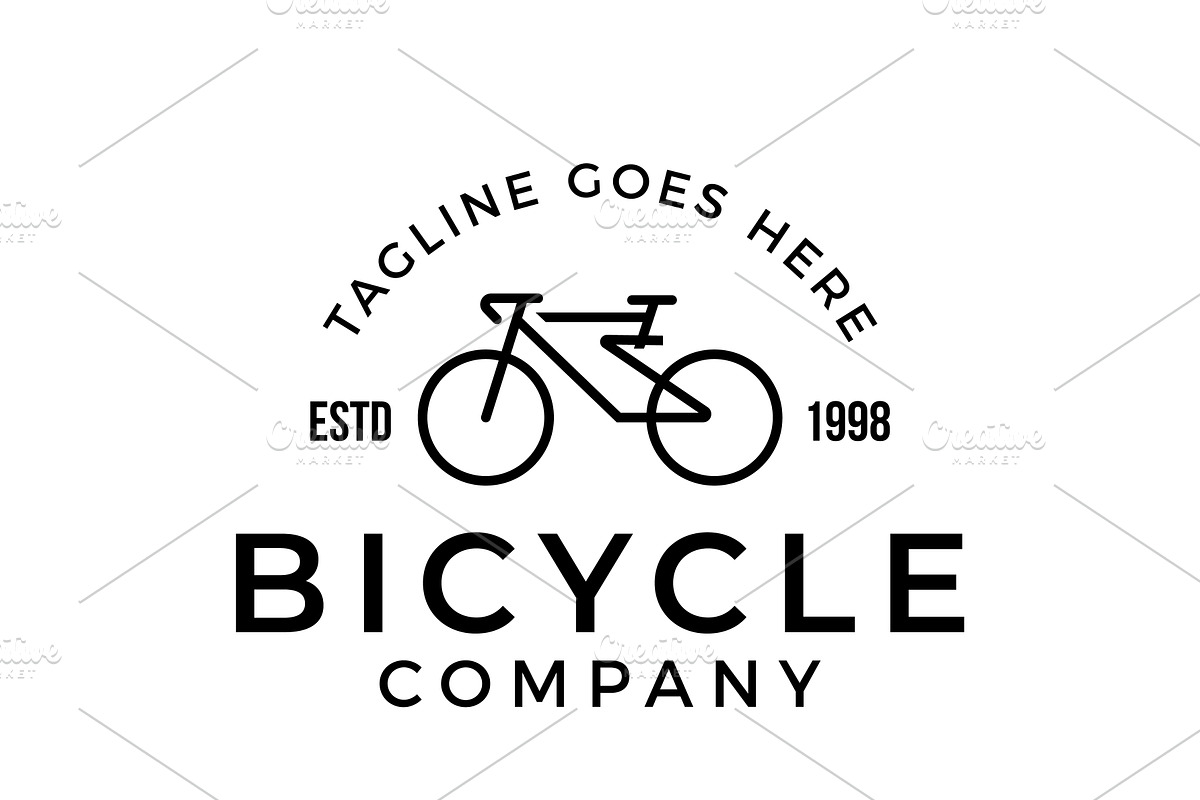 Minimalist Bicycle Logo Design, a Branding & Logo Template by AlvinStd