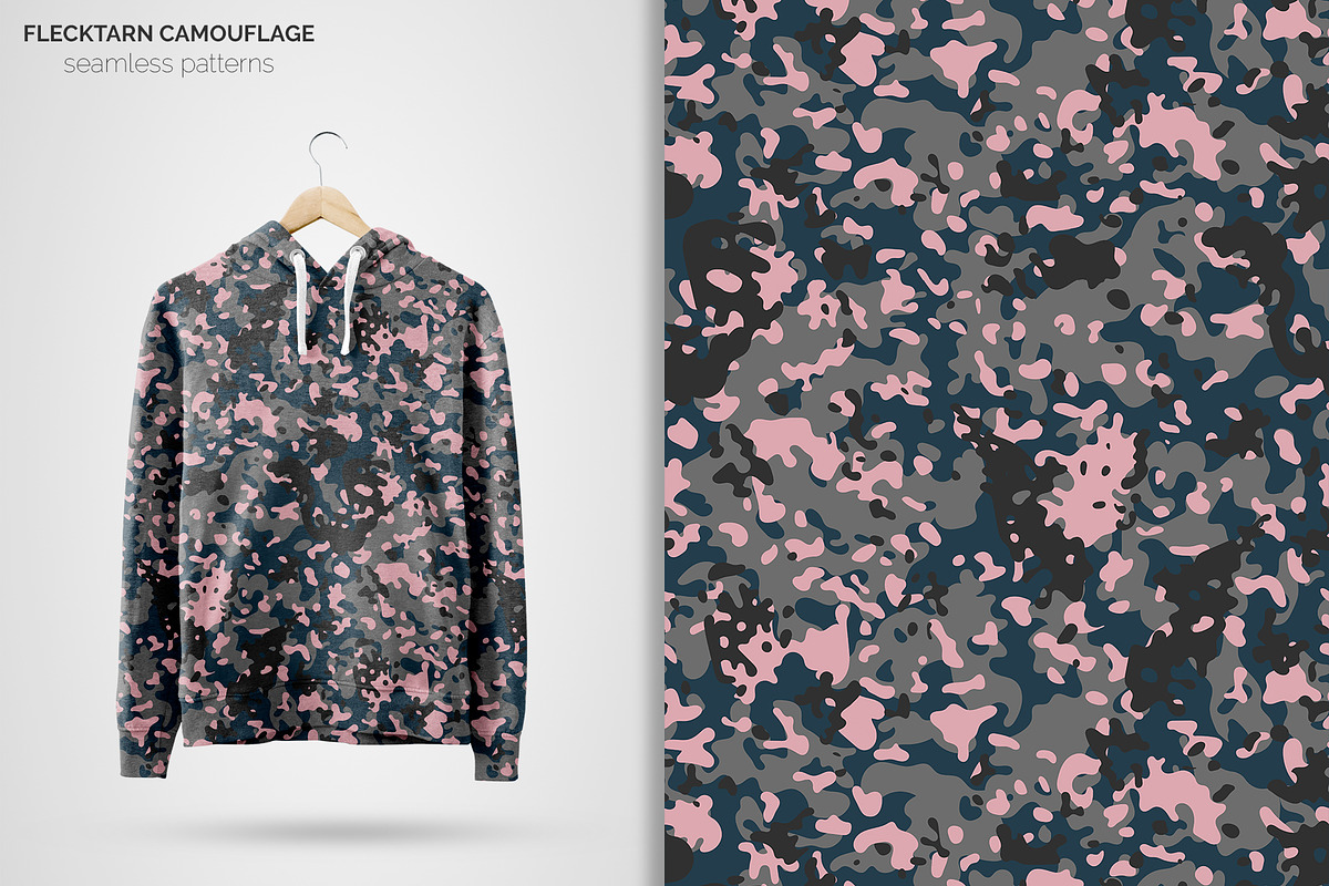 Flecktarn Camo Seamless Patterns, a Pattern Graphic by 3Y_Design (Photo 5 of 6)