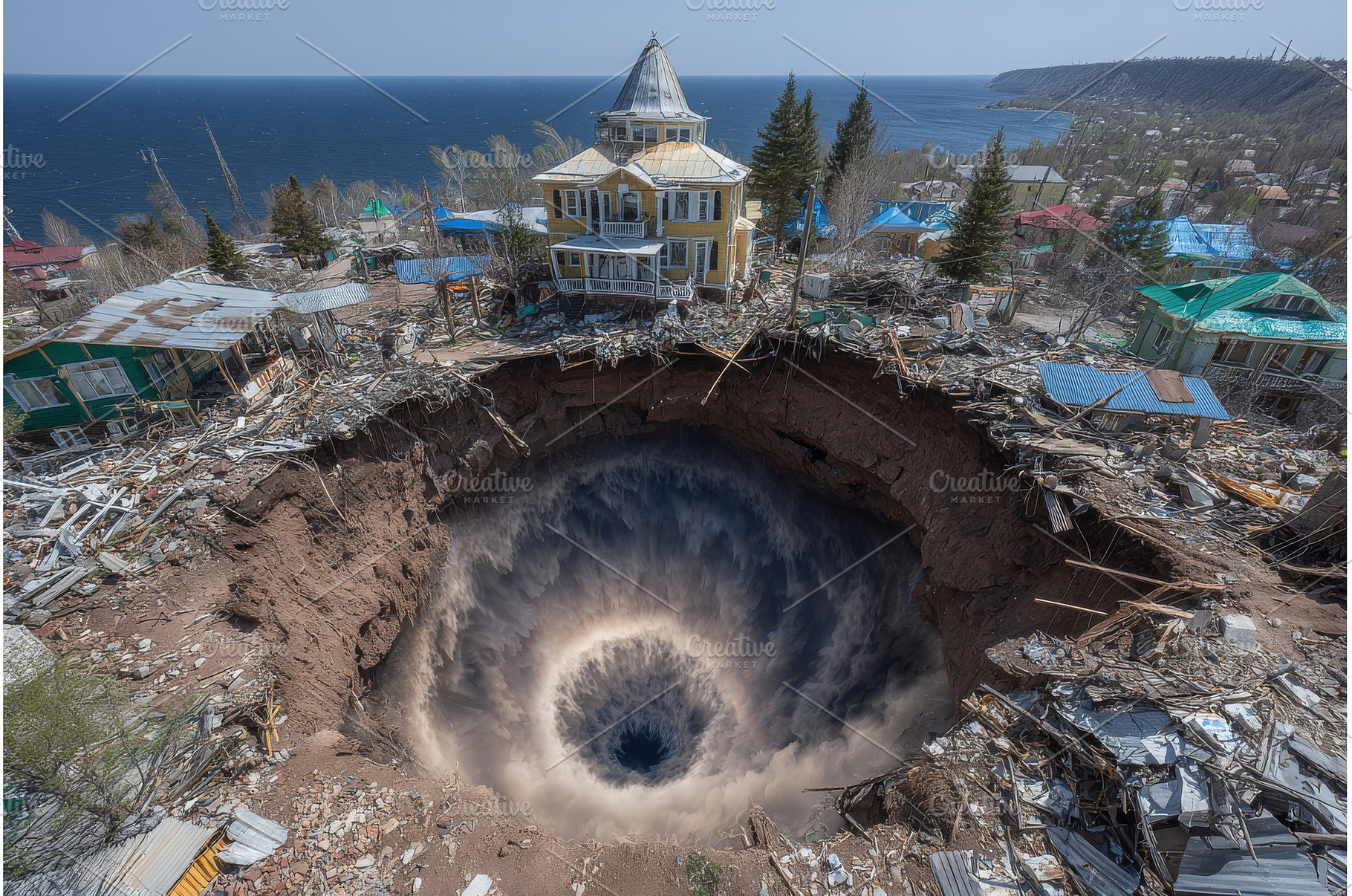 A large crack in the ground has led, a Nature Photo by ZinetroN