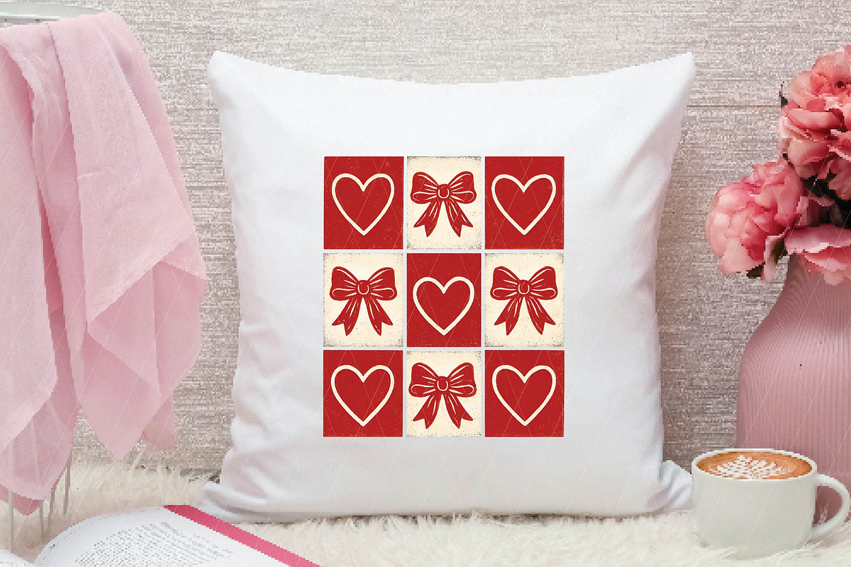 Retro Checkered Valentine's SVG PNG, an Illustration by DreamPrint404 (Photo 3 of 8)