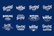 Set of logo Bowling, a Branding & Logo Template by Lettering_Logo (Thumbnail 4 of 5)