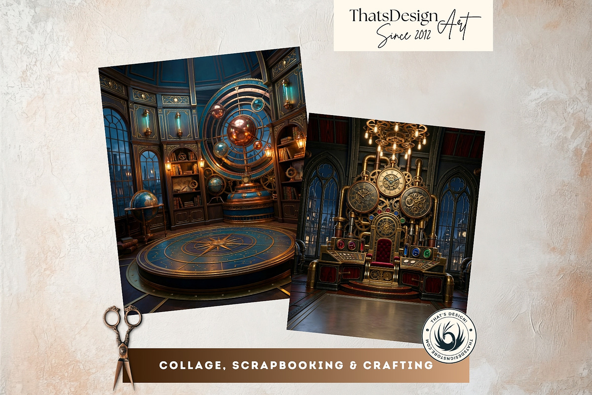 Brass Requiem Steampunk Backdrops V1, a Background Graphic by ThatsDesignArt (Photo 7 of 12)