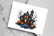 Watercolor Spooky Halloween Frames, an Illustration by Canvas Craft (Thumbnail 6 of 8)