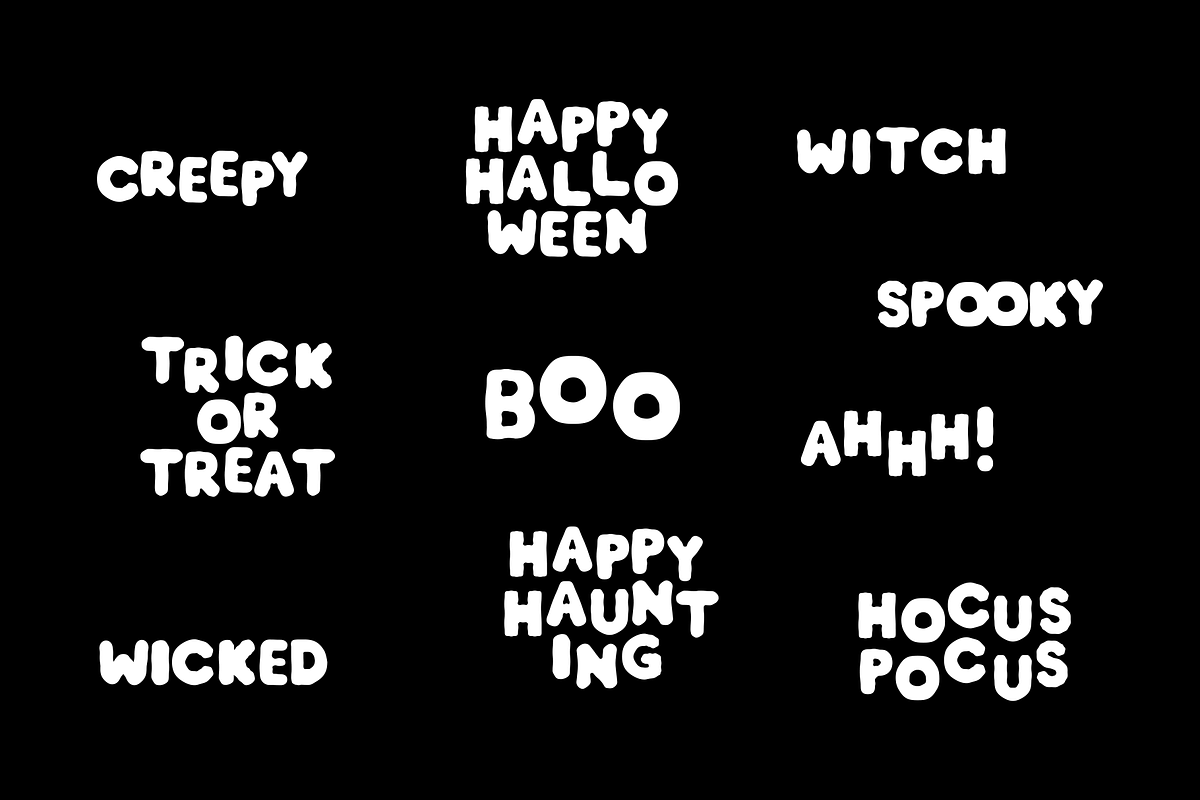 Halloween Illustrations & Lettering, an Illustration by IlloBob