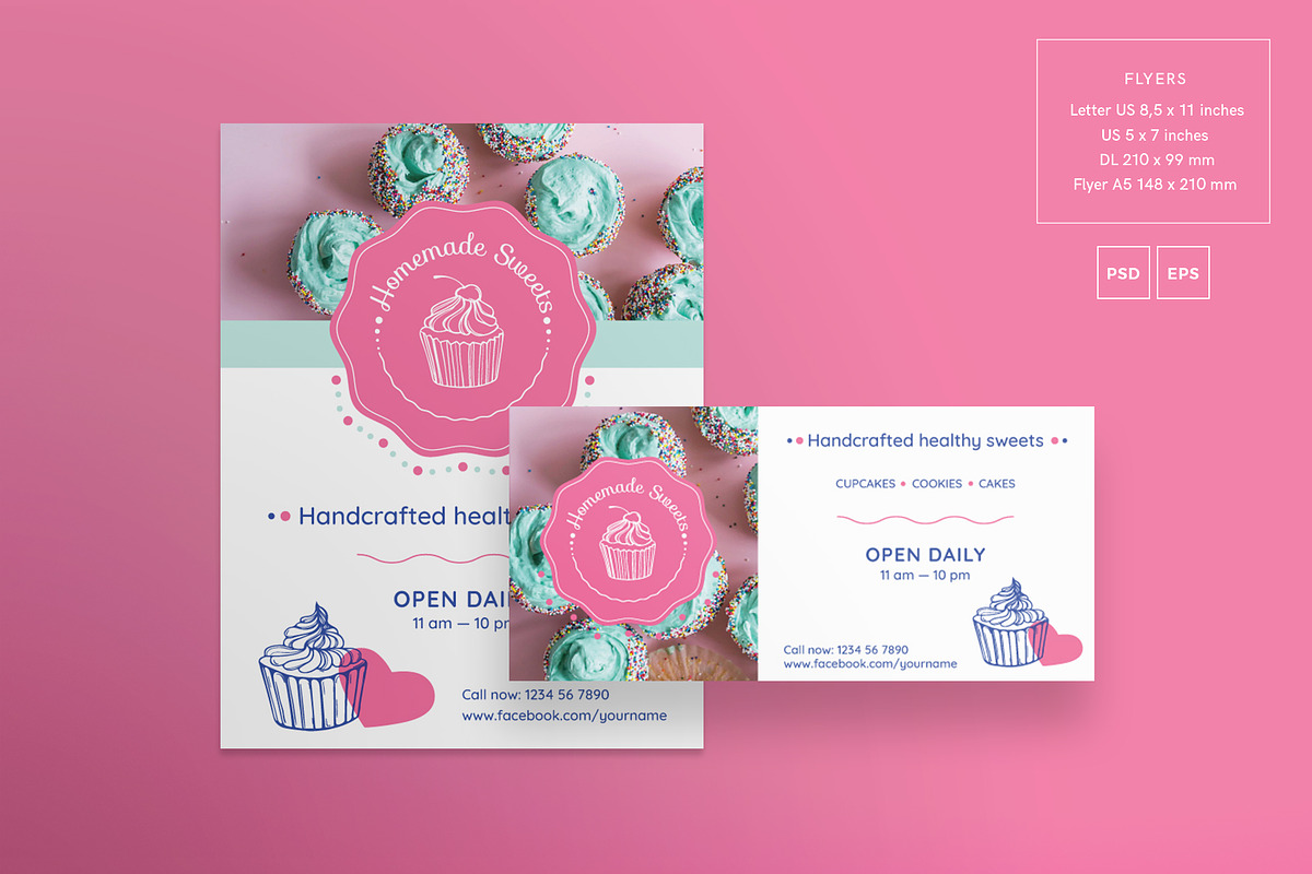 Mega Bundle | Homemade Sweets, a Poster Template by Amber Graphics (Photo 10 of 21)