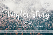 Winter Story Font & Extras, a Script Font by Red Ink (Thumbnail 1 of 11)