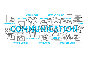 Business team, communication, an Illustration by Vector Tradition