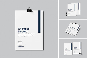 High Quality A4 Paper Mockup, an Advertising Mockup by swsi-studio